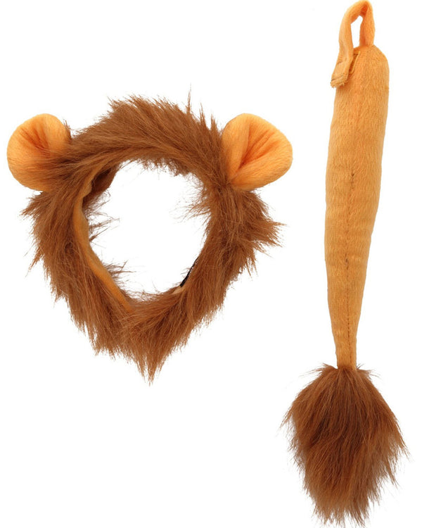 Lion Ears Plush Headband and Tail Set