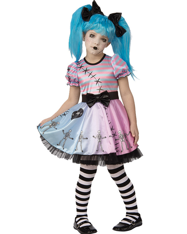 Little Blue Skelly Girls Costume