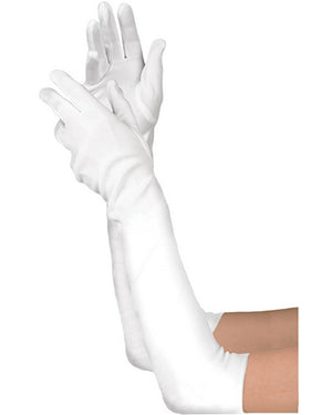 Long White Gloves