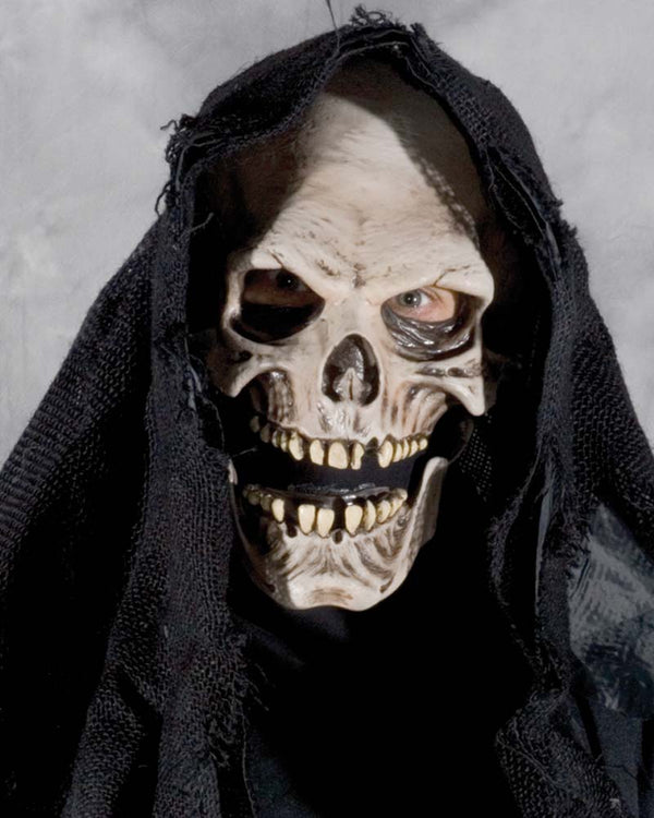 Grim Reaper Hooded Deluxe Mask with Moving Mouth