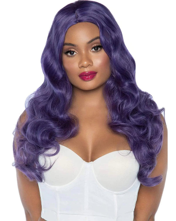 Mermaid Wave Long Purple Wig