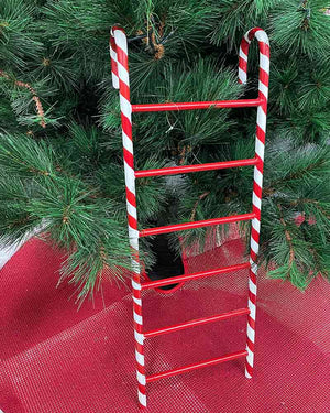 Christmas Metal Candy Cane Ladder 60cm