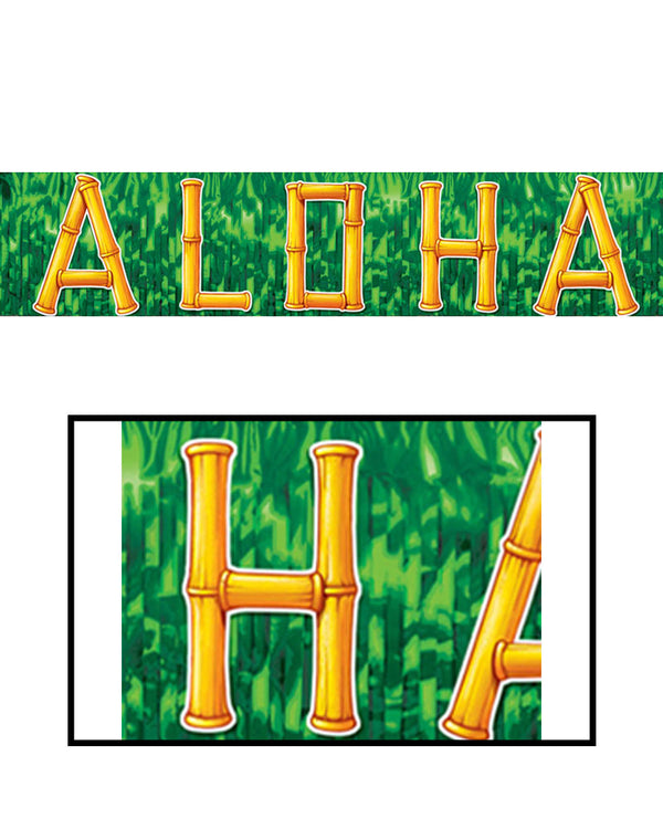 Metallic Aloha Fringe Banner 1.2m