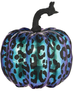 Midnight Mayhem Fabric Covered Plastic Pumpkin 17cm