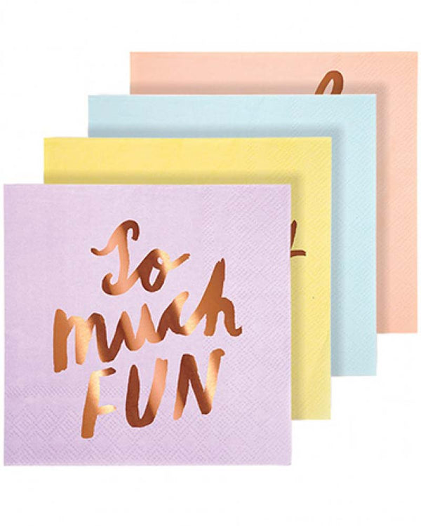 Typographic Napkins pack of 16