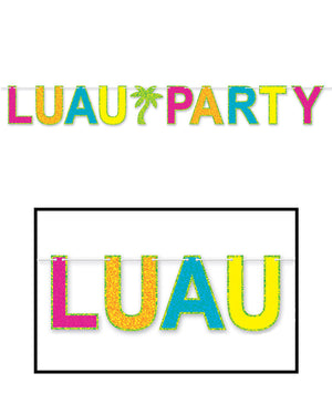 Multicolour Hawaiian Luau Party Banner