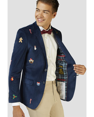 Opposuit Christmas Icons Navy Deluxe Mens Blazer