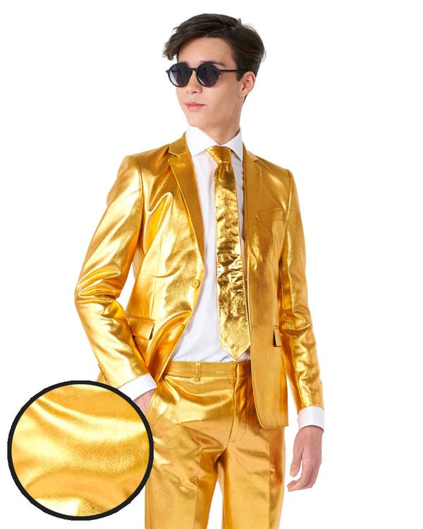 70s Opposuit Groovy Gold Premium Teen Boys Costume