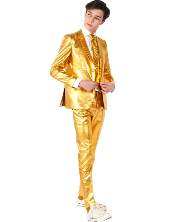 70s Opposuit Groovy Gold Premium Teen Boys Costume