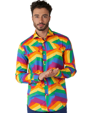 Opposuit Zig Zag Rainbow Mens Shirt