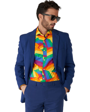 Opposuit Zig Zag Rainbow Mens Shirt