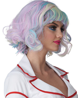 Pastel Rainbow Short Bob Wig