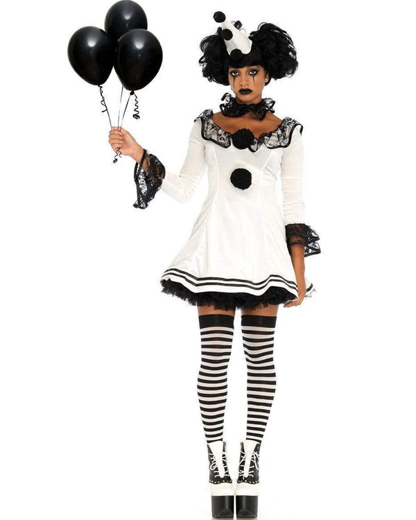 Pierrot Clown Womens Costume