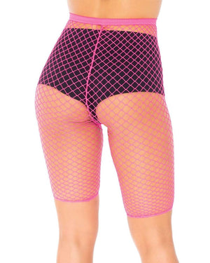 80s Pink Industrial Net Biker Shorts