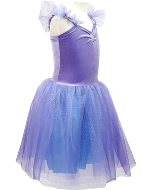 Princess Violet Velvet Dress with Tulle Skirt Girls Costume