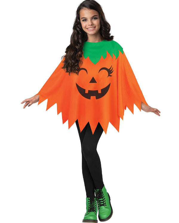 Pumpkin Kids Poncho