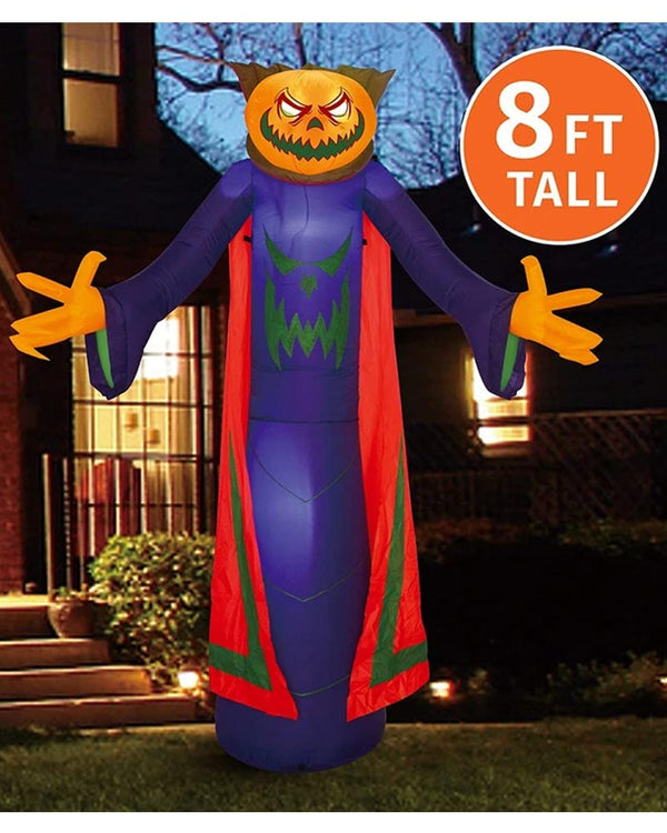 Pumpkin Wizard Lawn Inflatable 2.4m