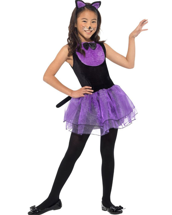 Purple Cat Tutu Dress Girls Costume