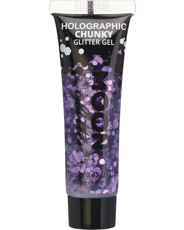 Purple Chunky Holographic Body Glitter Gel 12ml