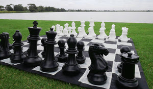 Mega Size Plastic Outdoor Chess Game Set with Mat 1.5x1.5m