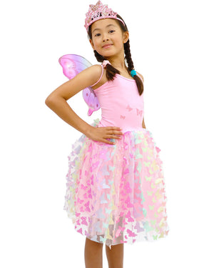 Rainbow Butterfly Party Dress Girls Costume