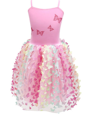 Rainbow Butterfly Party Dress Girls Costume