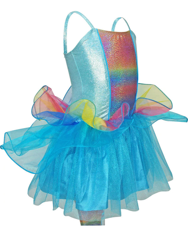 Rainbow Mermaid Princess Dress with Mermaid Tail Girls Costume