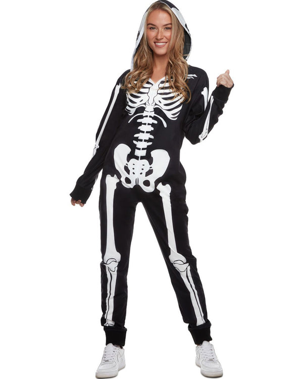 Skeleton Onesie Womens Costume