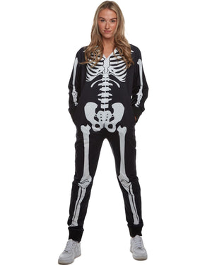 Skeleton Onesie Womens Costume