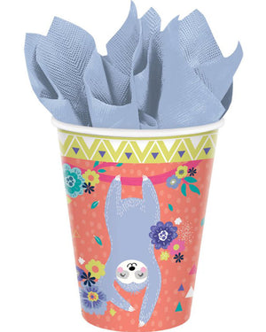 Sloth 266ml Paper Cups Pack of 8