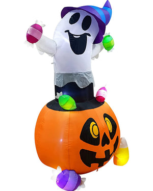 Tall Candy Ghost Lawn Inflatable 1.5m