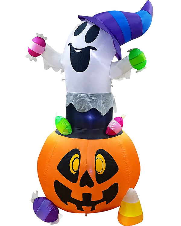 Tall Candy Ghost Lawn Inflatable 1.5m