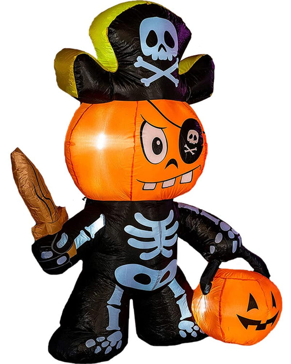 Tall Pirate Pumpkin Lawn Inflatable 1.5m