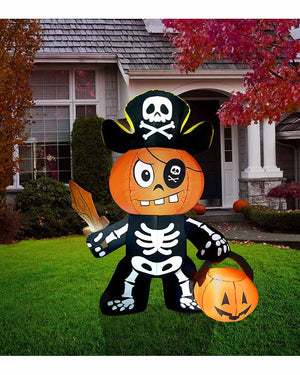 Tall Pirate Pumpkin Lawn Inflatable 1.5m