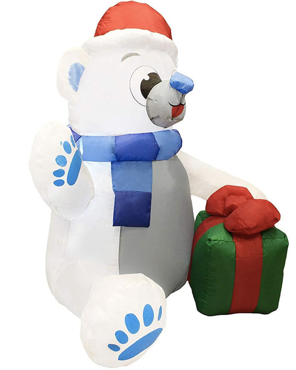 Tall Welcoming Polar Bear Christmas Lawn Inflatable 1.2m