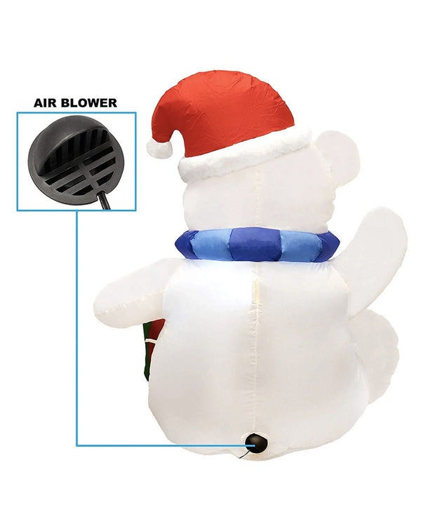 Tall Welcoming Polar Bear Christmas Lawn Inflatable 1.2m