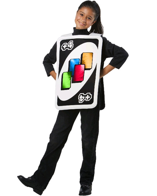 The Uno Draw Four Card Kids Costume