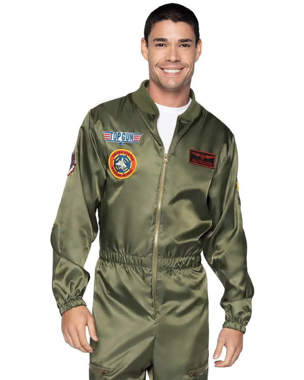 Top Gun Parachute Flight Suit Mens Costume