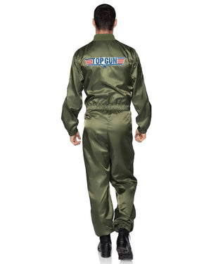 Top Gun Parachute Flight Suit Mens Costume