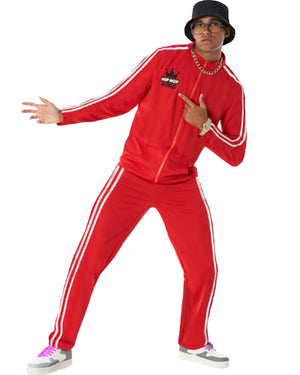 90s Tracksuit Rapper Red Mens Costume