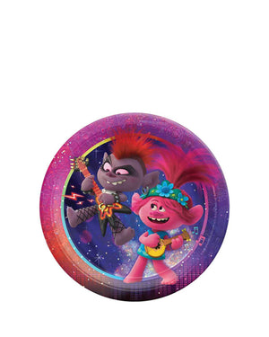 Trolls 2 Assorted 17cm Round Prismatic Paper Plates Pack of 8