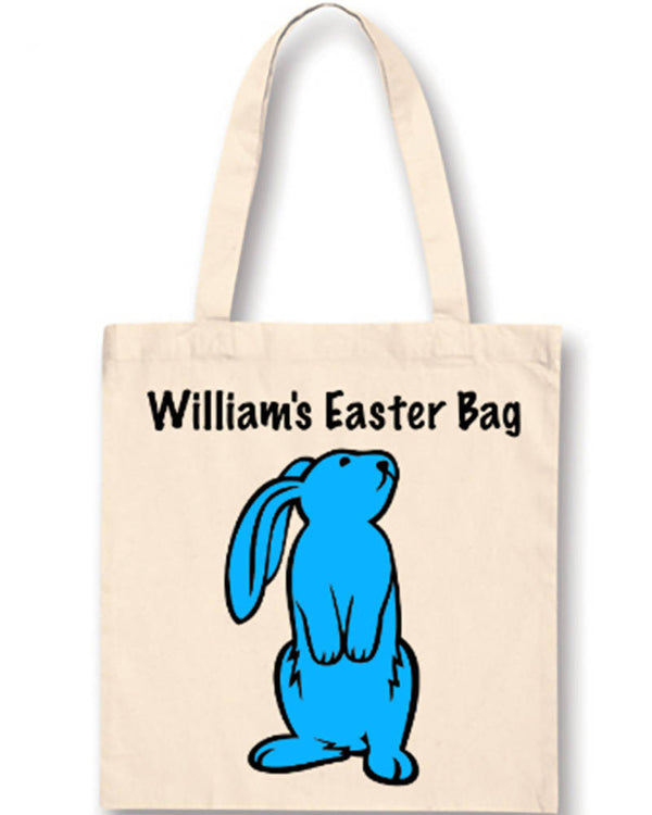 Blue Easter Bunny Personalised Easter Bag