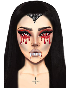 Halloween Vampire Adhesive Face Jewels