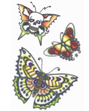 Vintage Butterflies Temporary Tattoos