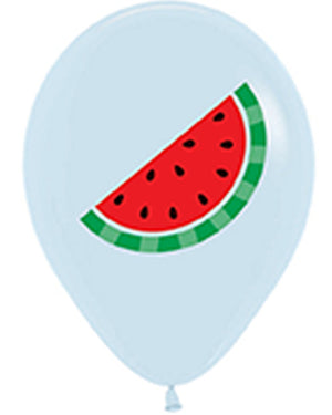 Watermelon on White 30cm Latex Balloon Pack of 12