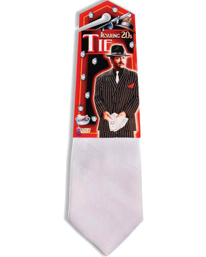 White Gangster Tie