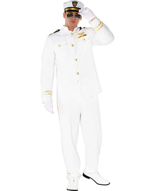 White Officer Suit Mens Costume