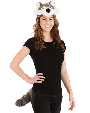 Wolf Plush Headband and Tail Deluxe Set