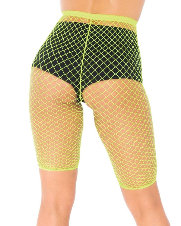 80s Yellow Industrial Net Biker Shorts